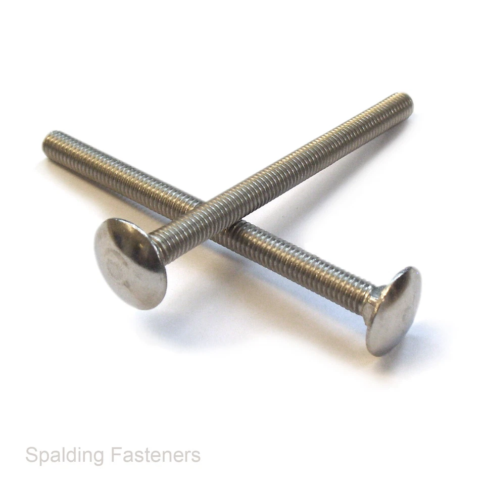 SPALDING FASTENERS Metric A2 Stainless Steel Cup Square Carriage Coach Bolts M5 & M6