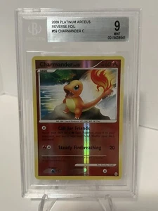 2009 Pokemon Platinum Arceus DP 59 Charmander Reverse Holo Foil BGS Beckett 9 - Picture 1 of 2