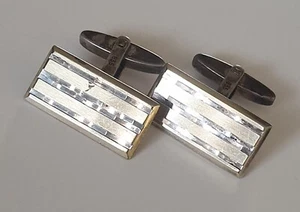 Botones de manguito a medida Art Nouveau antiguos de plata 835 parcialmente dorados - Imagen 1 de 3