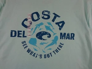 Costa Men's S/S Graphic T-SHIRT MEN'S XLARGE Blue New With Tags - Picture 1 of 9