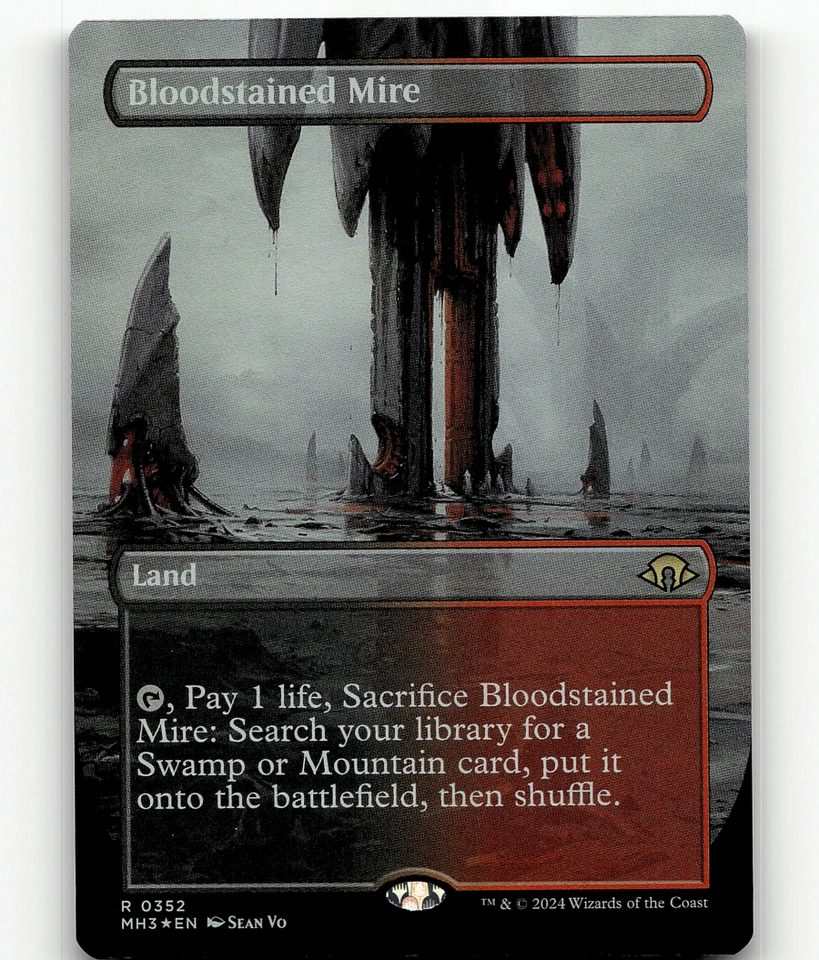FOIL - MTG Bloodstained Mire (Borderless) #352 - Modern Horizons 3 - Image 1 of 1