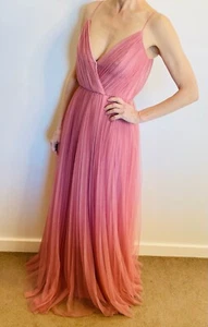 ASOS Sz 6 Pink Rose cami pleated tulle maxi Dress - Picture 1 of 12