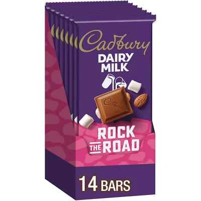 CADBURY DAIRY MILK Rock the Road Milk Chocolate Candy Bars 3.5 oz 14 Count - Image 1 of 4