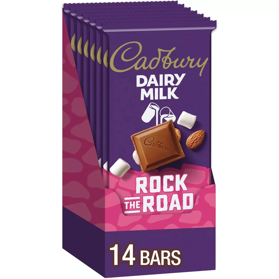 CADBURY DAIRY MILK Rock the Road Milk Chocolate Candy Bars 3.5 oz 1 Count YUMMY