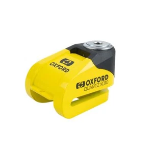 Oxford Quartz XD10 Motorcycle Scooter Disc Lock 10mm Pin Yellow/Black New - Imagen 1 de 5