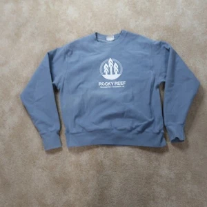 Champion Reverse Weave Crew Neck Sweatshirt Men's Medium Blue - Picture 1 of 10