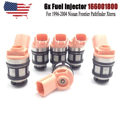 6x Inyector de combustible para Nissan Frontier Pathfinder Xterra 3,3 L 1996-2004 166001800 Foto 1 de 4