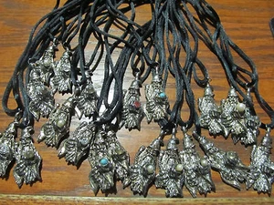 Lot Of 20 Pcs Fantasy Wizzards Charms Assorted Stones Jewels 30" Silk Cord - Picture 1 of 3