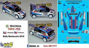 DECAL 1/43 - SKODA FABIA R5 -  KOPECKY  -  Rally  MONTECARLO  2018 - Imagen 1 de 1