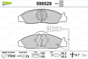 VALEO Disc Brake Pad Set Front For SSANGYONG DAEWOO MITSUBISHI Musso 4813005110 - Picture 1 of 2