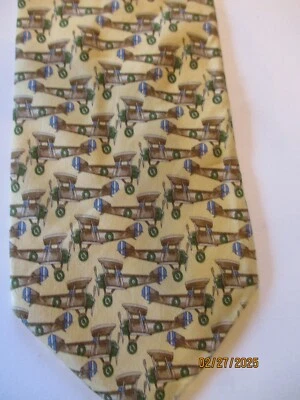 Corbata de seda Brooks Brothers amarilla avión Foto 1 de 3