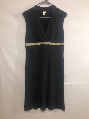 Vestido Merona Mujer Talla Mediana Negro Cuello en V Foto 1 de 4