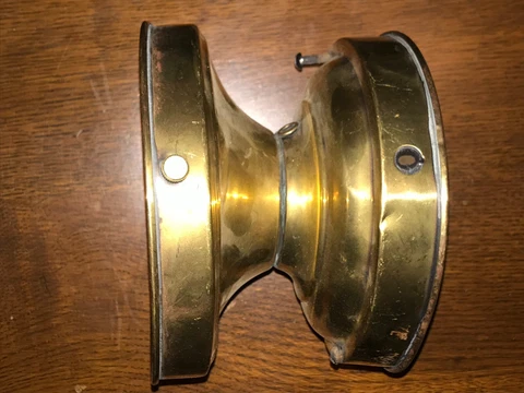 Vintage/Antique Solid Brass 6"  Semi Flush Schoolhouse Ceiling Mount - Not Wired Cover