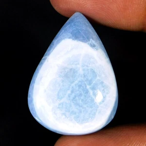 26.20Cts. 100% Natural Unique Blue Opals Pear Cabochon Loose Gemstone - Picture 1 of 3