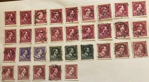 Small Selection of Belgium Stamps 1943 - 1950 used multiples - Picture 1 of 3