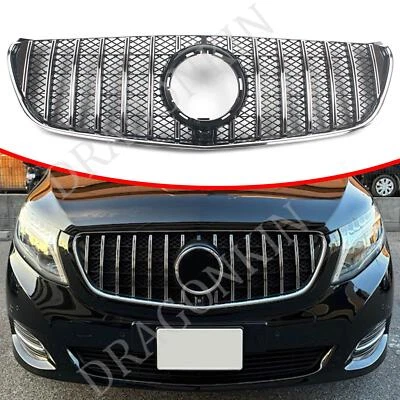 Rejilla de parachoques delantero estilo GT para Mercedes Benz Clase V W447 V220D V250 2016-2020 Foto 1 de 4