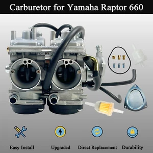 Carburetor for Yamaha Raptor 660 R 660R YFM660R 2001-2005 33mm Bore - Picture 1 of 8