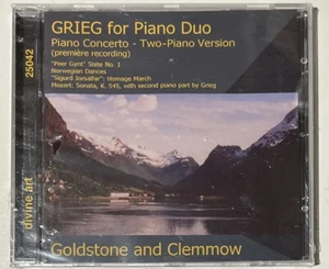 Goldstone Clemmow Music for Piano Duo Grieg 2007 Divine Art Recordings Sealed CD - Picture 1 of 6