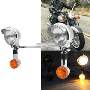 Fog Passing Turn Signal Lights Bar For Yamaha V-Star Vstar 950 1100 1300 Classic - Picture 1 of 11