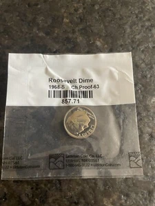 GEM PROOF 1968-S Roosevelt Dime San Francisco Mint 10c Littleton Coin Co Sealed - Picture 1 of 2
