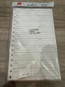 Vintage "ez record" Phone / Address Book Pages - 100 Pages Unsealed - Picture 1 of 5