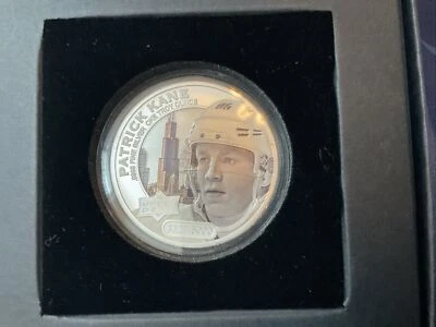 1 OZ SILVER  .9999 COIN  2017 Upper Deck Grandeur PATRICK KANE /5000 BLACKHAWKS - Image 1 of 4