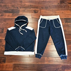 Nautica Womens Hoodie and Sweatpants Size Large Navy, White, Beige (Super Soft) - Picture 1 of 11