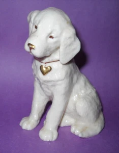 Lenox Labrador Retriever Puppy Dog 3.75" Figurine 24K Gold Trim MINT - Picture 1 of 5
