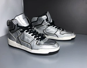 Guess Vicenza High Silver Sneakers – Size US 9 / EU 43 – Fast shipping - Picture 1 of 12