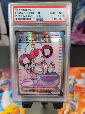 Auto Erica Schroeder NURSE JOY Pokémon Center Lady 105/106 PSA DNA Cert - Image 1 of 2