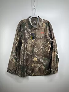 Under Armour Men Performance Field Hunt Button Down Shirt XL Camo Realtree NEW - Picture 1 of 9