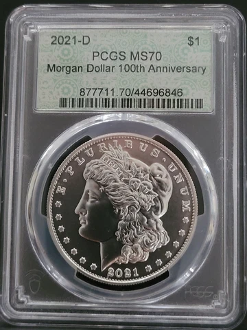 2021-D MORGAN SILVER DOLLAR PCGS MS70 - EXTREMELY RARE In Proof Like Condition Cover