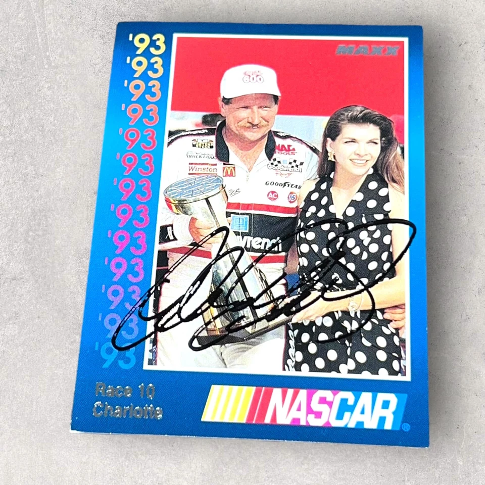 Dale Earnhardt GM #3 1993 MAXX VINTAGE WINSTON NASCAR 75 GREATEST signed card - Image 1 of 1