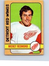 VINTAGE HOCKEY CARD OPC 1972 DETROIT RED WINGS MICKEY REDMOND NO44