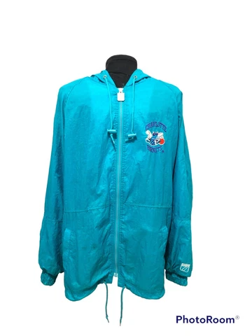 Vintage 90s Logo7 Charlotte Hornets Windbreaker Mens Size M Cover