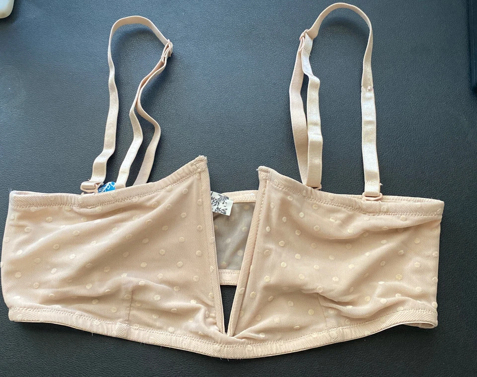 People Intimately Bandeau Bra Small Sierra Convertible Antique Shell