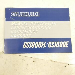 Suzuki GS 1000 EZ:79 Fahrerhandbuch Betriebsanleitung 57980
