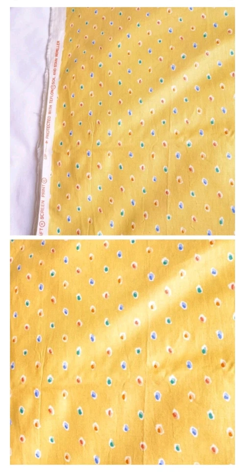 Vintage Bloomcraft Interior Decor Fabric Chintz Teflon 55"x2+ yd Continuous READ - Image 1 of 4