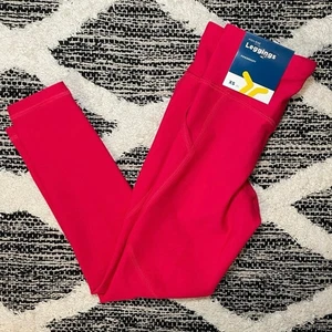 NWT Old Navy Power Soft Hot Pink Girls Leggings xsmall/5 has pockets! - Picture 1 of 5