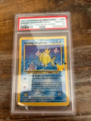 POKEMON 2021 Celebrations Neo Revelation SHINING MAGIKARP Holo #66 PSA 10 Gem - Image 1 of 2