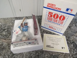 HANK AARON BRAVES 500 HOME RUN CLUB Sports Impressions Figurine NEW IN BOX Ltd E - Picture 1 of 17