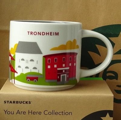 Starbucks City Mug Tasse Becher You are here YAH Trondheim Norwegen 14oz NEU