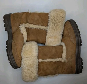 UGG Australia Sundance II Sheepskin Boots Size 7W Made in New Zealand Tan Lined - Picture 1 of 13