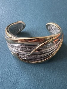 Vintage  Israel  Designer N.S. BAR-ON .925 Sterling Silver  Cuff  Bracelet RARE! - Picture 1 of 20