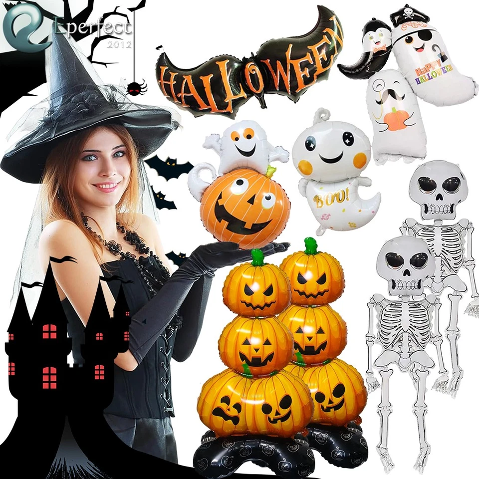 Juegos de globos de aluminio Jumbo de Halloween para decoración espeluznante fiesta hogar proveedor Foto 1 de 4