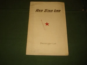 1926 PASSENGER LIST RED STAR LINE- SS PENNLAND - PHILA, PA TO ENGLAND - Picture 1 of 10