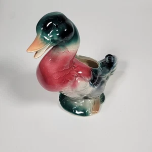 Vintage Royal Copley Stockente Keramik Übertopf 8" mehrfarbige Figur - Bild 1 von 4