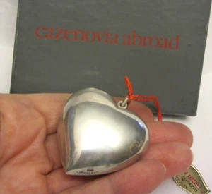 De Colección Cazenovia Abroad Plata Esterlina CORAZÓN RM 1976 Adorno de Navidad-Colgante - Imagen 1 de 6