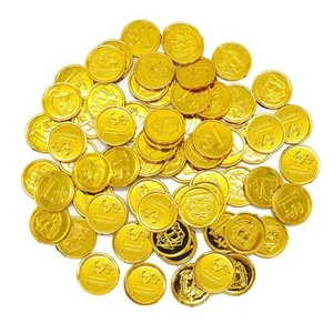 100 Pieces Gold Coins $ 1 Pirate Treasure Box - Picture 1 of 5