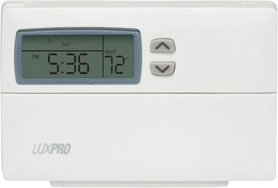 Lux Pro Programmable Thermostat for Home Use; 5-2 Day Thermostat; 1 Heat, 1 Cool - Image 1 of 4